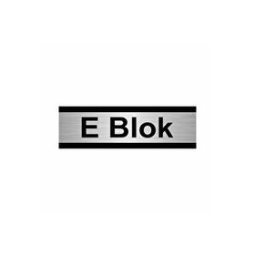 Özarslan Dizayn E Blok 7x20 cm Gümüş Renk Metal Yönlendirme Levhası