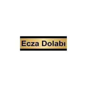 Özarslan Dizayn Ecza Dolabı 10x20 cm Altın Renk Metal Yönlendirme Levhası