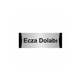 Özarslan Dizayn Ecza Dolabı 10x20 cm Gümüş Renk Metal Yönlendirme Levhası