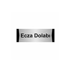 Özarslan Dizayn Ecza Dolabı 10x20 cm Gümüş Renk Metal Yönlendirme Levhası