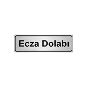 Özarslan Dizayn Ecza Dolabı 10x20 cm Gümüş Renk Metal Yönlendirme Levhası