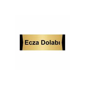 Özarslan Dizayn Ecza Dolabı 5x20 cm Altın Renk Metal Yönlendirme Levhası