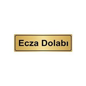 Özarslan Dizayn Ecza Dolabı 5x20 cm Altın Renk Metal Yönlendirme Levhası