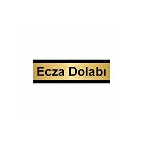 Özarslan Dizayn Ecza Dolabı 5x20 cm Altın Renk Metal Yönlendirme Levhası