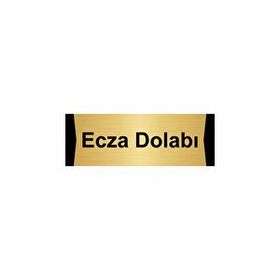 Özarslan Dizayn Ecza Dolabı 5x20 cm Altın Renk Metal Yönlendirme Levhası