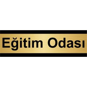 Özarslan Dizayn Eğitim Odası 7x20 cm Altın Renk Metal Yönlendirme Levhası