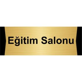 Özarslan Dizayn Eğitim Salonu 10x20 cm Altın Renk Metal Yönlendirme Levhası