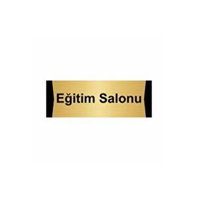 Özarslan Dizayn Eğitim Salonu 7x20 cm Altın Renk Metal Yönlendirme Levhası