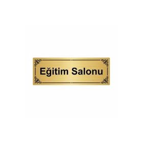 Özarslan Dizayn Eğitim Salonu 7x20 cm Altın Renk Metal Yönlendirme Levhası