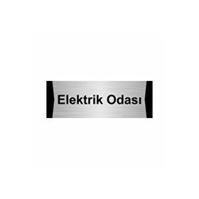 Özarslan Dizayn Elektrik Odası 10x20 cm Gümüş Renk Metal Yönlendirme Levhası