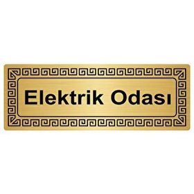 Özarslan Dizayn Elektrik Odası 7x20 cm Gümüş Renk Metal Yönlendirme Levhası