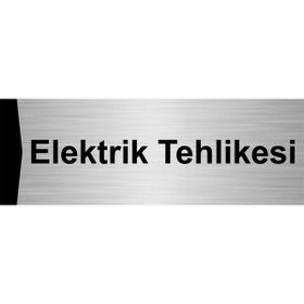 Özarslan Dizayn Elektrik Tehlikesi 5x20 cm Gümüş Renk Metal Yönlendirme Levhası