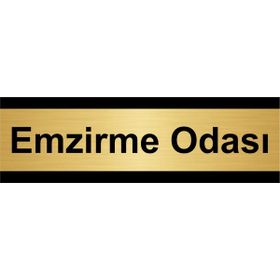 Özarslan Dizayn Emzirme Odası 10x20 cm Altın Renk Metal Yönlendirme Levhası