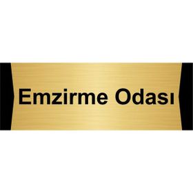 Özarslan Dizayn Emzirme Odası 10x20 cm Altın Renk Metal Yönlendirme Levhası