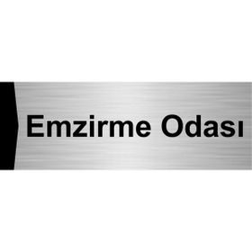 Özarslan Dizayn Emzirme Odası 10x20 cm Gümüş Renk Metal Yönlendirme Levhası