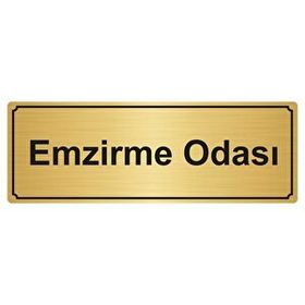 Özarslan Dizayn Emzirme Odası 5x20 cm Altın Renk Metal Yönlendirme Levhası