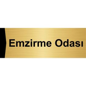 Özarslan Dizayn Emzirme Odası 5x20 cm Altın Renk Metal Yönlendirme Levhası