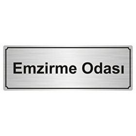 Özarslan Dizayn Emzirme Odası 5x20 cm Gümüş Renk Metal Yönlendirme Levhası