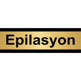 Özarslan Dizayn Epilasyon 10x20 cm Altın Renk Metal Yönlendirme Levhası