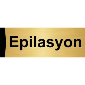 Özarslan Dizayn Epilasyon 10x20 cm Altın Renk Metal Yönlendirme Levhası