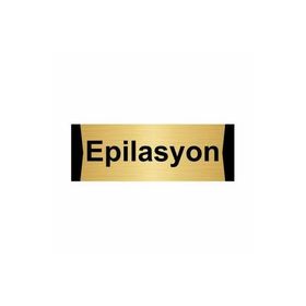 Özarslan Dizayn Epilasyon 7x20 cm Altın Renk Metal Yönlendirme Levhası