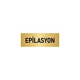 Özarslan Dizayn Epilasyon 7x20 cm Altın Renk Metal Yönlendirme Levhası