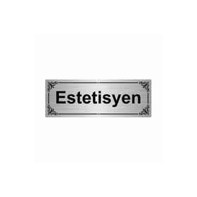 Özarslan Dizayn Esteisyen 7x20 cm Gümüş Renk Metal Yönlendirme Levhası