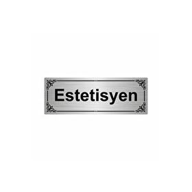 Özarslan Dizayn Esteisyen 7x20 cm Gümüş Renk Metal Yönlendirme Levhası