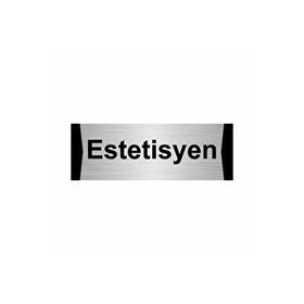 Özarslan Dizayn Estetisyen 10x20 cm Gümüş Renk Metal Yönlendirme Levhası