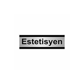 Özarslan Dizayn Estetisyen 10x20 cm Gümüş Renk Metal Yönlendirme Levhası