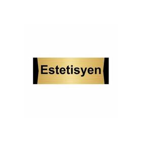 Özarslan Dizayn Estetisyen 5x20 cm Altın Renk Metal Yönlendirme Levhası