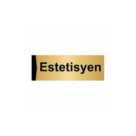 Özarslan Dizayn Estetisyen 5x20 cm Altın Renk Metal Yönlendirme Levhası