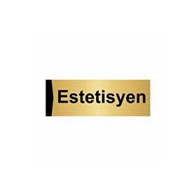 Özarslan Dizayn Estetisyen 5x20 cm Altın Renk Metal Yönlendirme Levhası