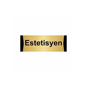 Özarslan Dizayn Estetisyen 5x20 cm Altın Renk Metal Yönlendirme Levhası