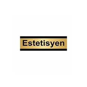 Özarslan Dizayn Estetisyen 5x20 cm Altın Renk Metal Yönlendirme Levhası