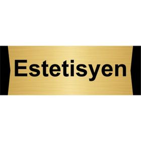 Özarslan Dizayn Estetisyen 5x20 cm Altın Renk Metal Yönlendirme Levhası