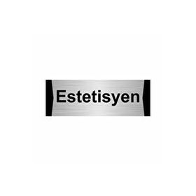 Özarslan Dizayn Estetisyen 5x20 cm Gümüş Renk Metal Yönlendirme Levhası