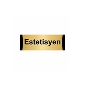 Özarslan Dizayn Estetisyen 7x20 cm Altın Renk Metal Yönlendirme Levhası