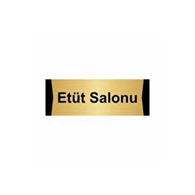 Özarslan Dizayn Etüt Salonu 10x20 cm Altın Renk Metal Yönlendirme Levhası