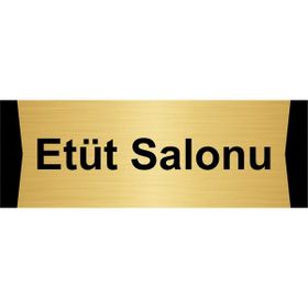 Özarslan Dizayn Etüt Salonu 10x20 cm Altın Renk Metal Yönlendirme Levhası