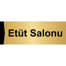 Özarslan Dizayn Etüt Salonu 5x20 cm Altın Renk Metal Yönlendirme Levhası