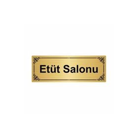 Özarslan Dizayn Etüt Salonu 7x20 cm Altın Renk Metal Yönlendirme Levhası