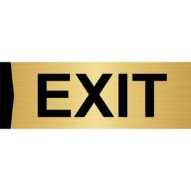 Özarslan Dizayn Exit 10x20 cm Altın Renk Metal Yönlendirme Levhası