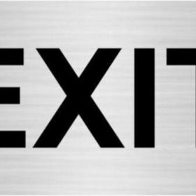 Özarslan Dizayn Exit 10x20 cm Gümüş Renk Metal Yönlendirme Levhası