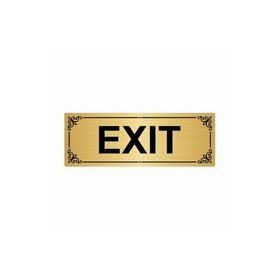 Özarslan Dizayn Exit 7x20 cm Altın Renk Metal Yönlendirme Levhası