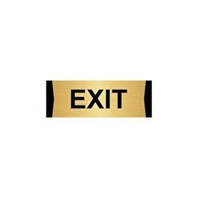 Özarslan Dizayn Exit 7x20 cm Altın Renk Metal Yönlendirme Levhası