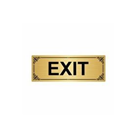Özarslan Dizayn Exit 7x20 cm Altın Renk Metal Yönlendirme Levhası