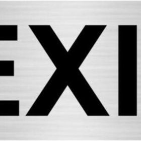 Özarslan Dizayn Exit 7x20 cm Gümüş Renk Metal Yönlendirme Levhası