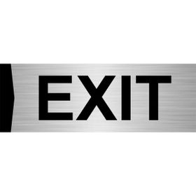 Özarslan Dizayn Exit 7x20 cm Gümüş Renk Metal Yönlendirme Levhası