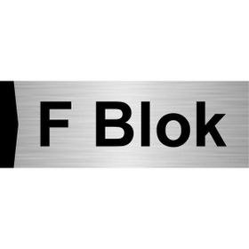 Özarslan Dizayn F Blok 10x20 cm Gümüş Renk Metal Yönlendirme Levhası
